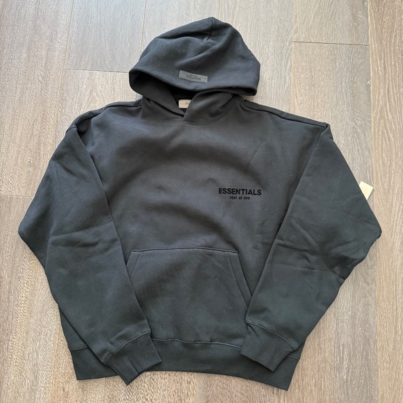 New ESSENTIALS Fear of God Black Hoodie - Picture 3 of 10
